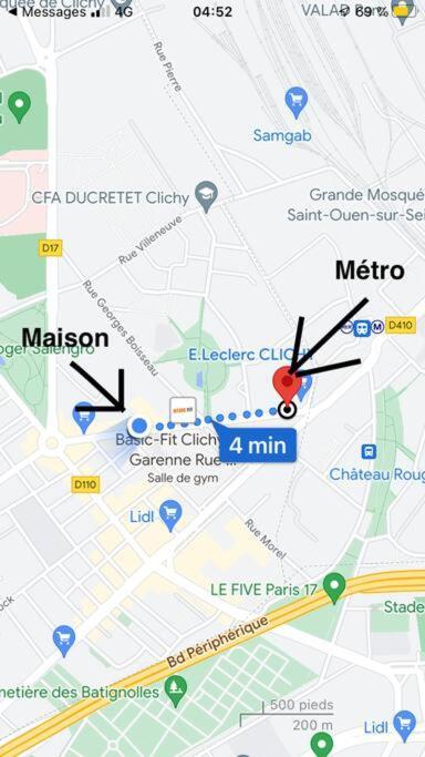 Paris : Appartement Familial Avec Parking Prive Clichy Eksteriør bilde